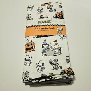 Peanuts Snoopy & Woodstock Halloween 3 pack Kitchen/Bath Hand Towels NWT